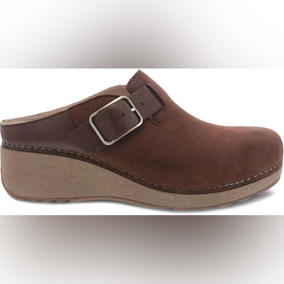 Dansko
Caia Nubuck Wedge Buckle Detail Clogs - Picture 4 of 6